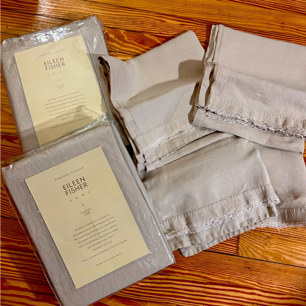 Eileen Fisher for Garnet Hill washed luxury linen sheets King